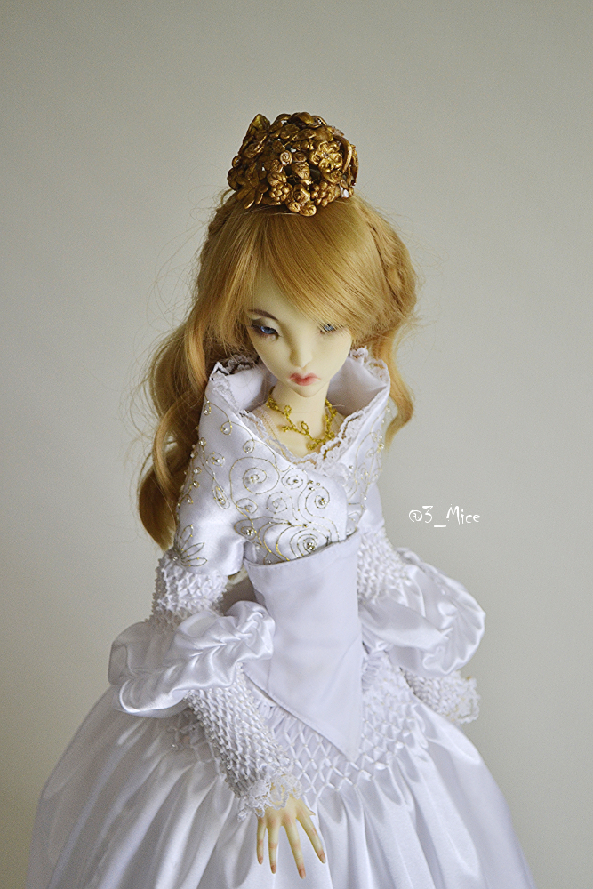 beautiful dress for Lillycat SD doll on Lune body
