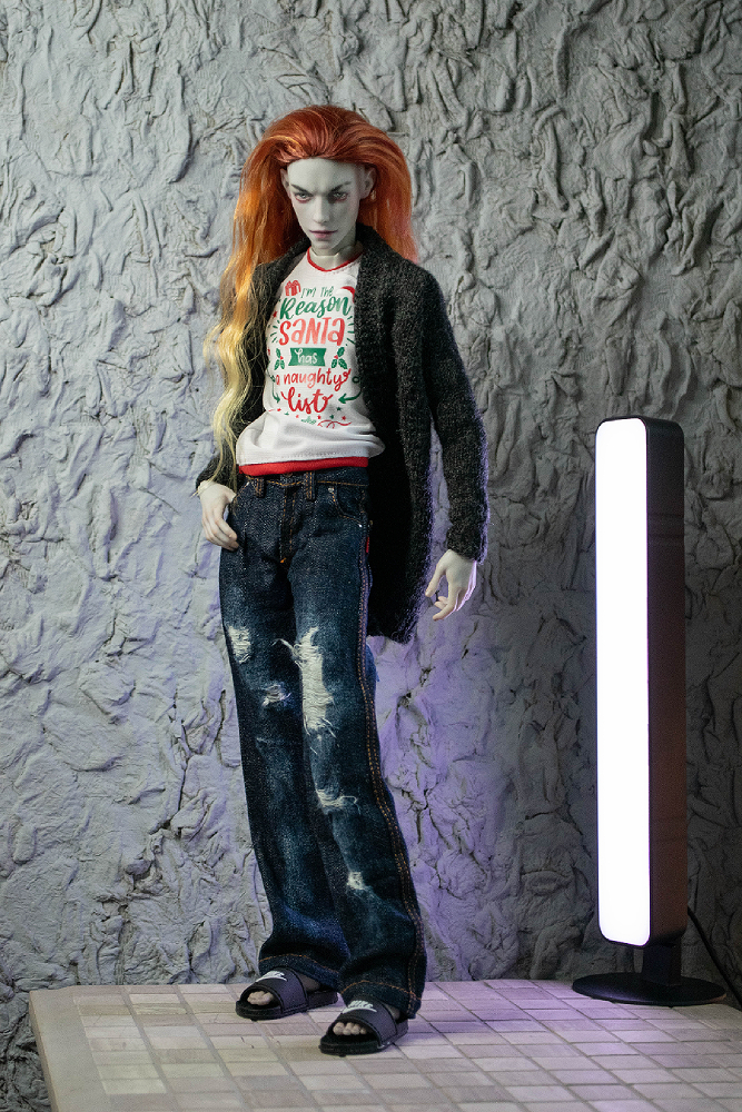 loose fitting jeans for BJD boy