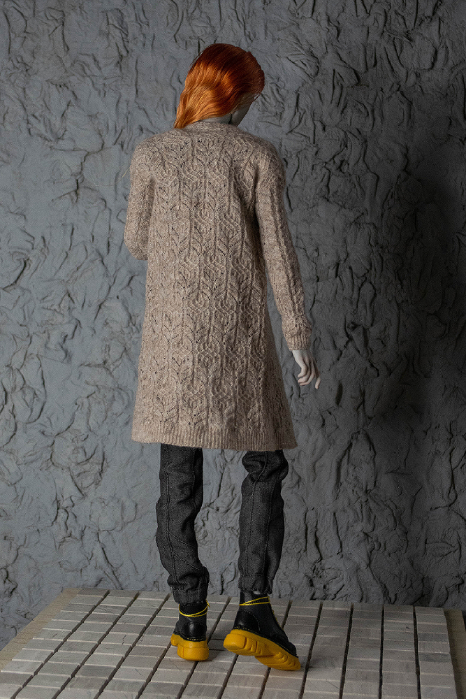 handknitted cardigan for Spirit Imprint boy,  clothes for fashion bjd