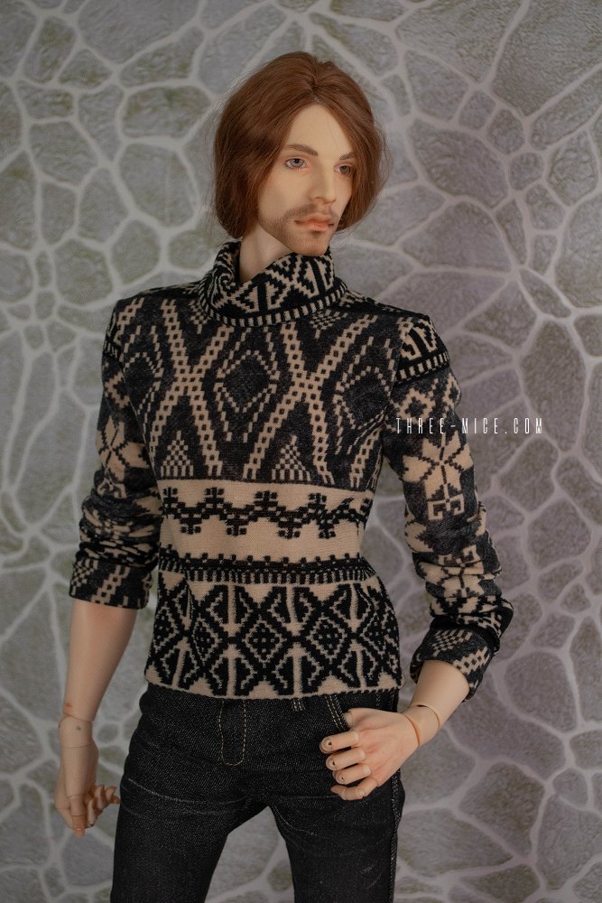 Longsleeve with nordic pattern for 5th motif timeless body