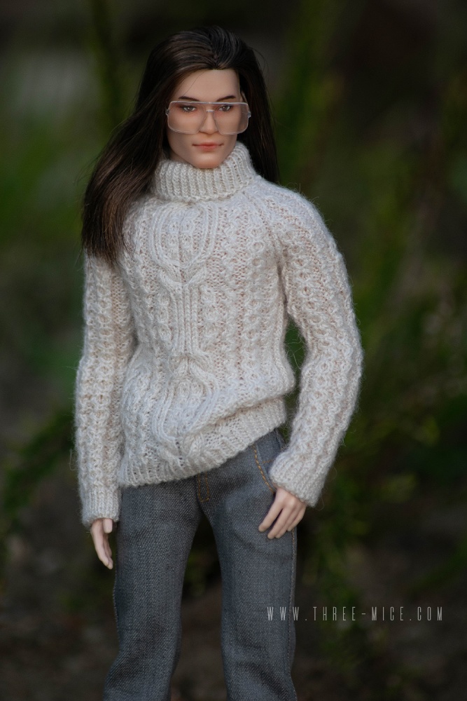 cable knit sweater from soft baby alpaca yarn for ken
