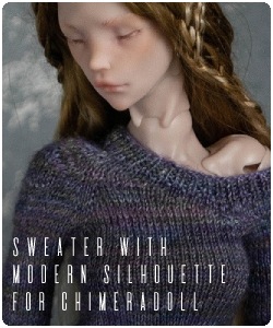 Handknitted sweater for chimeradoll BJD